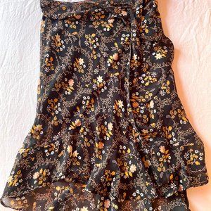 Urban Outfitters Sheer Floral Skirt with Tie
